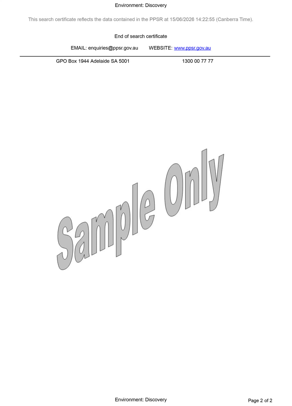 Sample Report