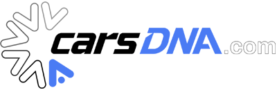 carsdna.com | Logo of carsDNA.com with stylized car parts around the text on a white background